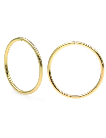 Orecchini Cerchio in Argento Placcato Oro Diametro cm 2,5