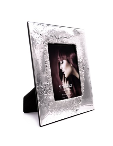 925 Sterling Silver Photo Frame 6 x 8 Passion Model Mahogany Back 