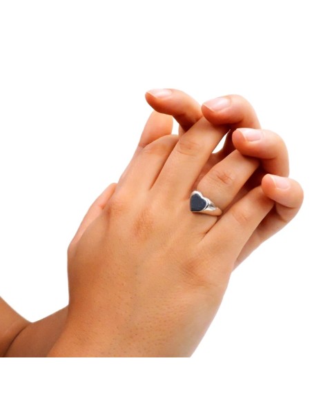 Anello Chevalier Cuore Personalizzabile in Argento