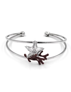 Starfish Coral Bangle Bracelet 
