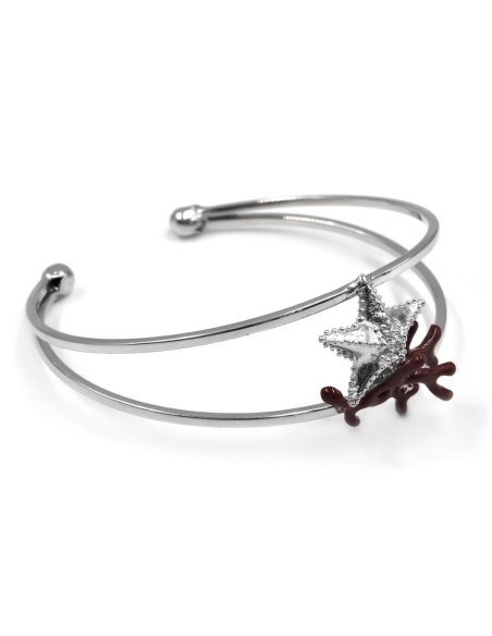 Bracciale Semirigido Sfere Ramate e Argentate Donna in Argento 925 