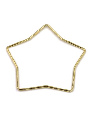 Gold Plated Sterling Silver Star Bangle Bracelet 