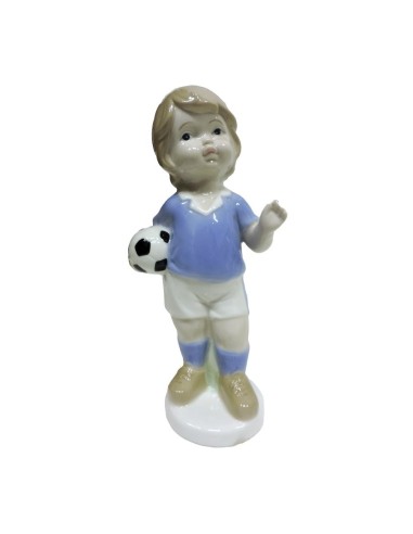 Baby Football Player Fine Porcelain Sculpture by Siro Time