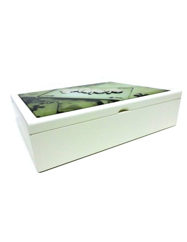 Scatola Giochi Poker in Legno ed Argento 925