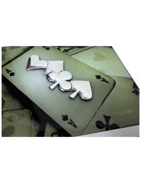 Scatola Gioco in Legno Avorio con Vetro ed Applicazioni in Argento 925