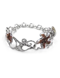 Bracciale Semirigido Tema Marino in Argento 925 Smaltato
