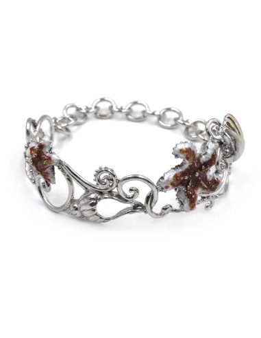 Bracciale Semirigido Tema Marino in Argento 925 Smaltato