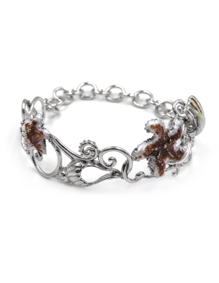 Bracciale Semirigido Sfere Ramate e Argentate Donna in Argento 925 
