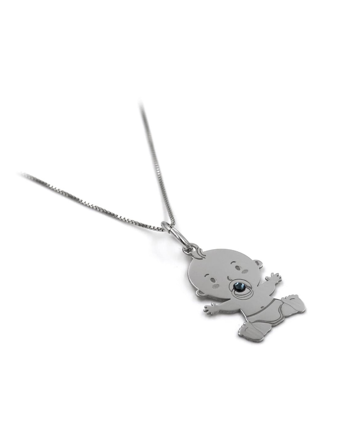 Collana Donna Argento 925 Con Zircone - Ciondolo Albero Della Vita - Placcata Rodio - 42-45 Cm - Regalo Con Scatola