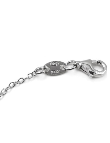 Bracciale Catena Donna in Argento 925 Rodiato...