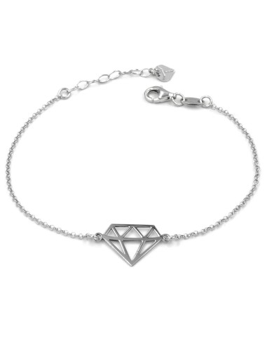 925 Sterling Silver Diamond Bracelet 