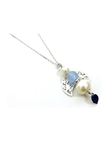 925 Sterling Silver Necklace Cherub Pendant...