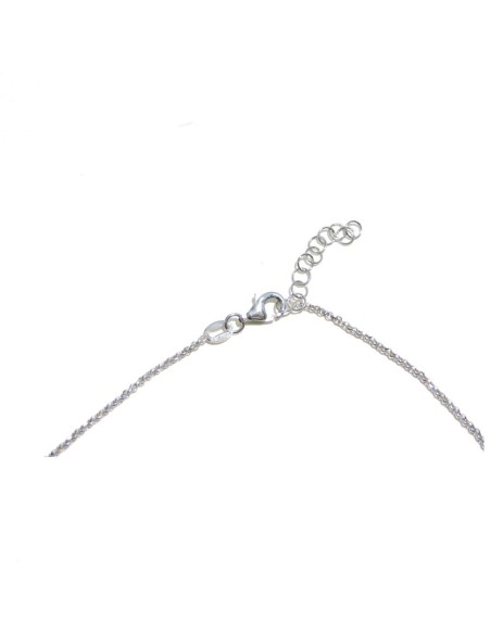 925 Sterling Silver Necklace Cherub Pendant with Pearls and Blue Moon Stone 