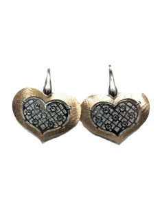 Rose Gold Plated Sterling Silver Heart Earrings With... 2