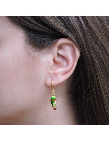 Orecchini Fiore in Argento 925 Con Zirconi Bianchi By Taitù