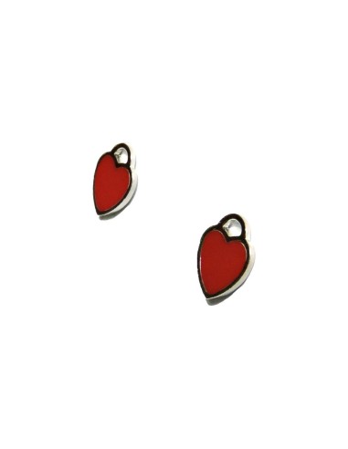 925 Sterling Silver Heart Earrings Enamelled...