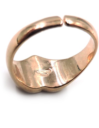 Pink Gold Plated Sterling Silver Heart Shaped...