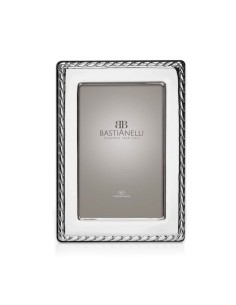 925er Sterlingsilber-Fotorahmen mit Seilrand, 10x15