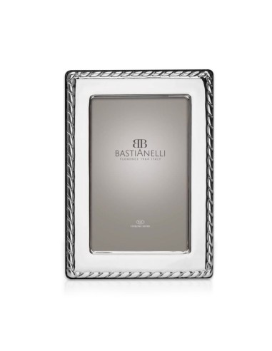 925er Sterlingsilber-Fotorahmen mit Seilrand,...
