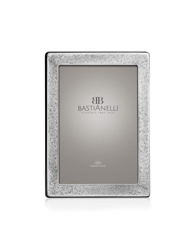 925 Sterling Silver Photo Frame Floral Engraving 4x6 