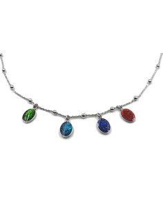 Necklace with Enamelled Virgin of Lourdes Medals 2
