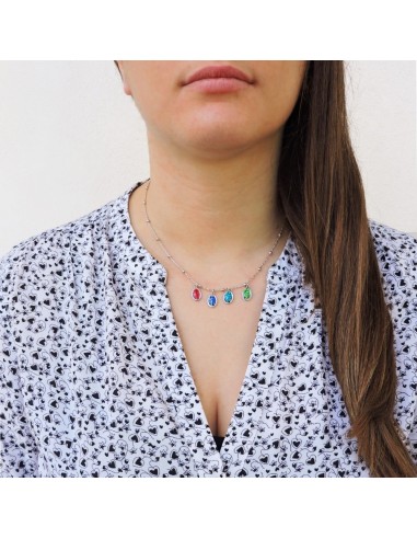 Necklace with Enamelled Virgin of Lourdes Medals
