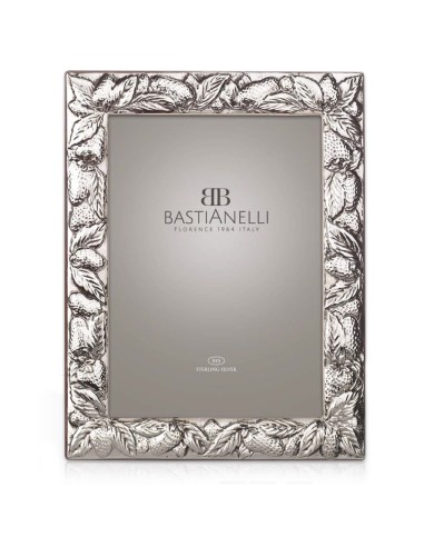 925 Sterling Silver Photo Frame Strawberries 7x9