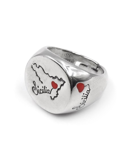 Sicily Sterling Silver Oval Ring 