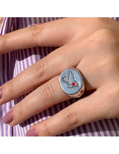 Sicily Sterling Silver Oval Ring 