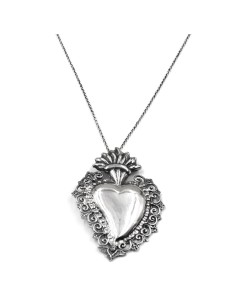 Collana Cuore Ex Voto in Argento 