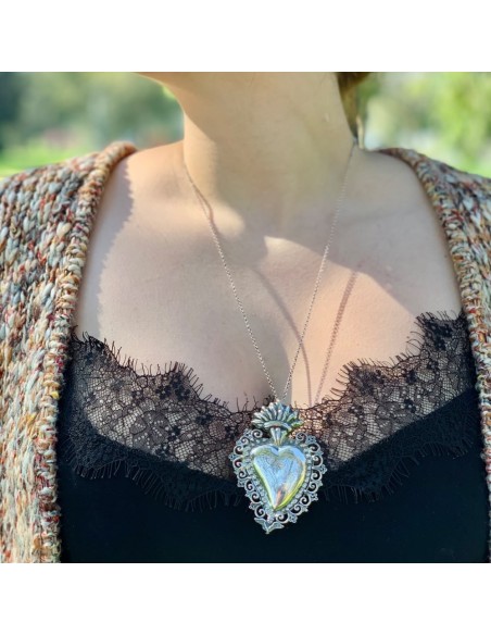 Collana Cuore Ex Voto in Argento 