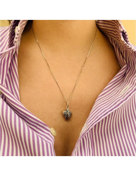 Sterling Silver Angel Wings Necklace 