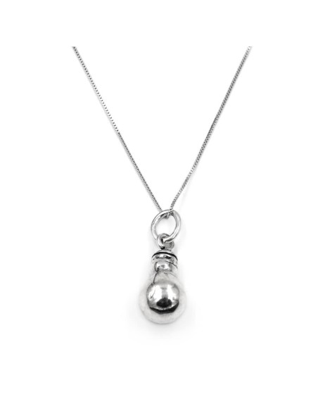 Bracciale Catena Donna in Argento 925 Rodiato con Ciondolo Doppio Cuore