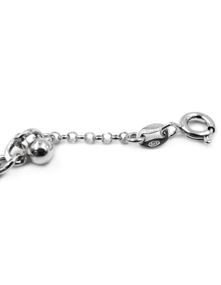 925 Sterling Silver Bracelet with Pearl and Star Pendant