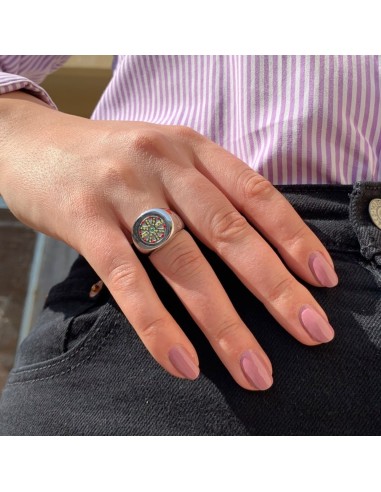 Sicilian Cart Sterling Silver Chevalier Ring 