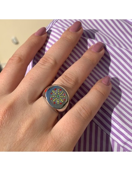 Anello Chevalier Ruota Carretto Siciliano