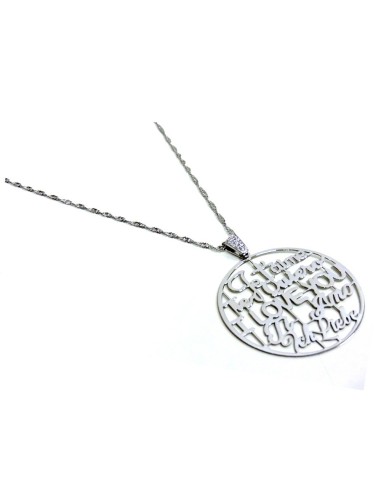 925 Sterling Silver Necklace I Love You Pendant 