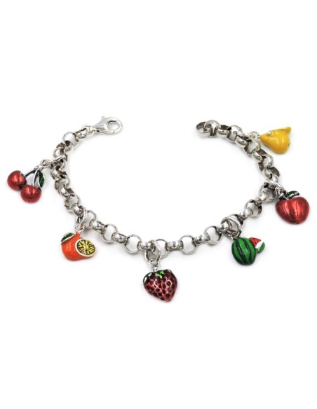 Bracciale Frutti in Argento Smaltato