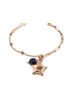 Rose Gold Plated Sterling Silver Star Bracelet with... 2