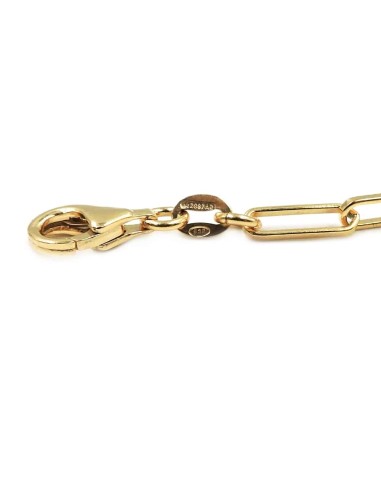 Catena Rettangolare in Argento Placcato Oro...