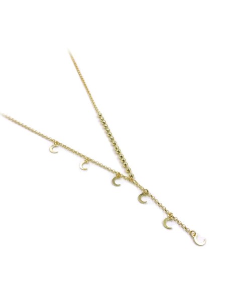 Collana Lune Pendenti in Argento Placcato Oro
