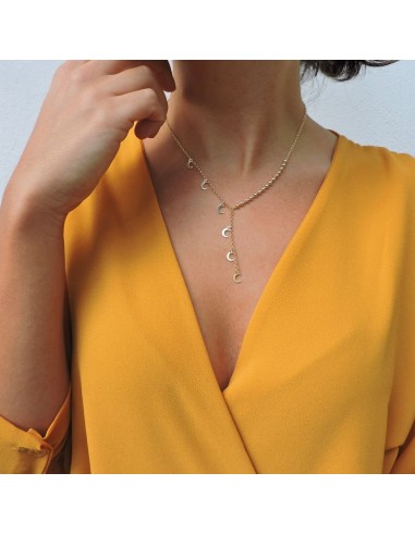 Collana Lune Pendenti in Argento Placcato Oro