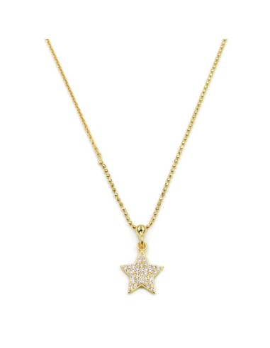 Gold Plated Sterling Silver Star Necklace with...