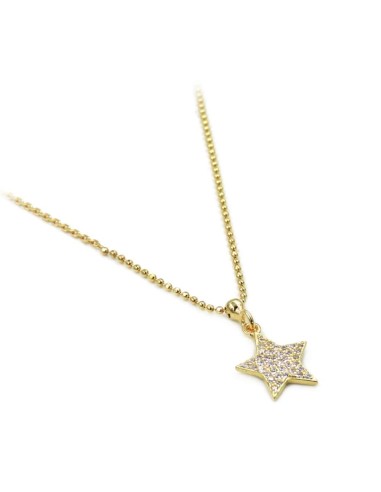 Gold Plated Sterling Silver Star Necklace with...