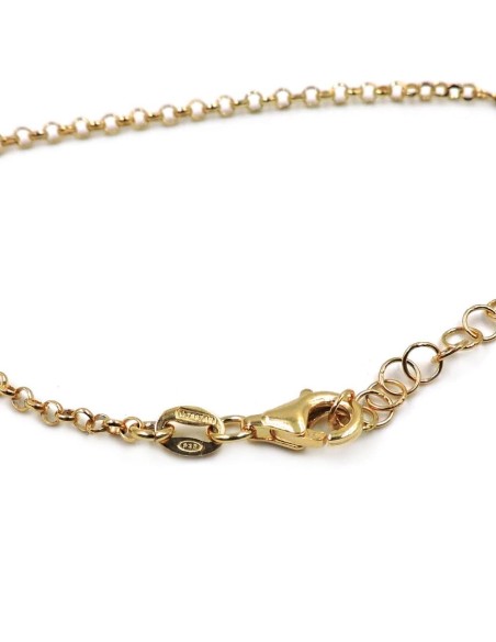 Collana Manette Stella in Argento Placcato Oro e Zirconi Neri