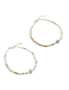 Bracciale Rosario in Argento 925 Colori Oro Rame Argento...