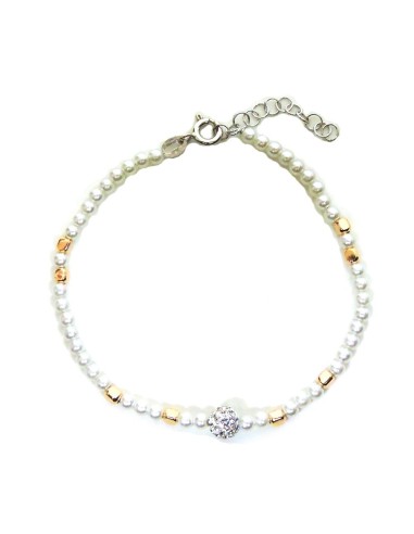 Bracciale in Argento 925 e Perline con Sfera...