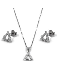 Triangle Necklace and Earrings Set 