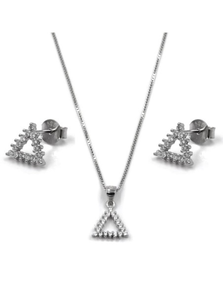 Bracciale Catena Donna in Argento 925 Rodiato con Ciondolo Doppio Cuore