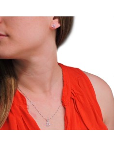 Triangle Necklace and Earrings Set  2